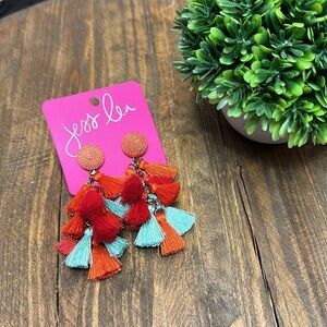 Tiered Multi Tassel Statement Earrings